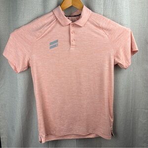 Hurley Apricot Orange Sherbert Performance Stretch Polo L Heathered Pastel Prep